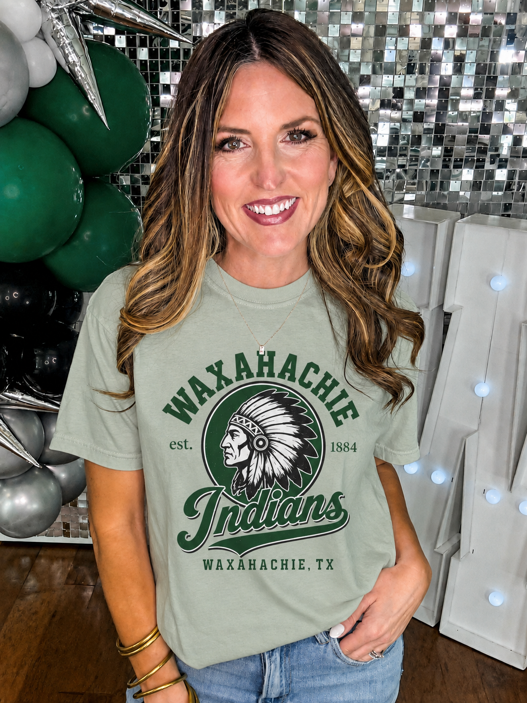 Waxahachie Indians Established Comfort Colors T-Shirt