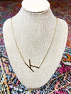 Large Initial Pendant Necklace