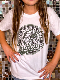 YOUTH Waxahachie Indians Vintage Mascot Bella Canvas T-Shirt