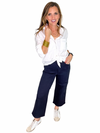 Judy Blue High Waist Tummy Control Garment Dyed Wide Cropped Jeans