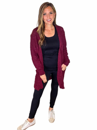 Long Sleeve Popcorn Cardigan
