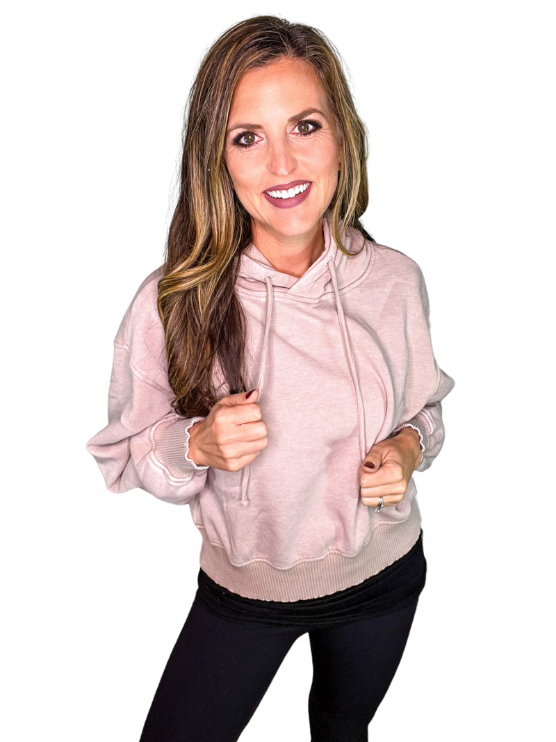 Acid Wash Fleece Hoodie