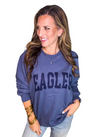 Eagles in Navy Garment Dyed Pullover PREORDER