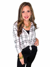 Plaid Print Rayon Top