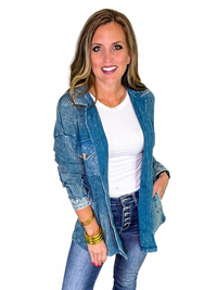 COTTON WAFFLE ACID WASH SHACKET