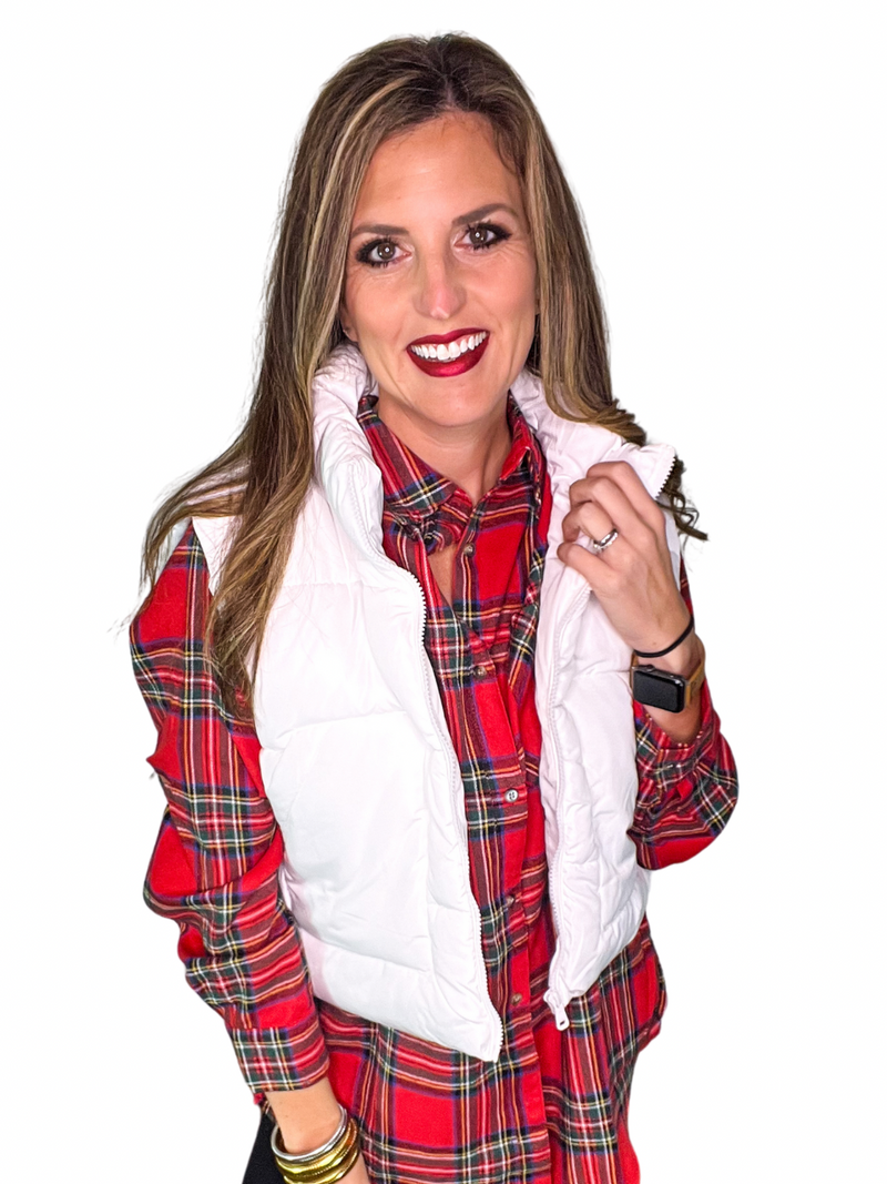 Cropped Puffer Vest