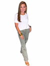 Judy Blue High Waist Straight Fit Jeans in Sage