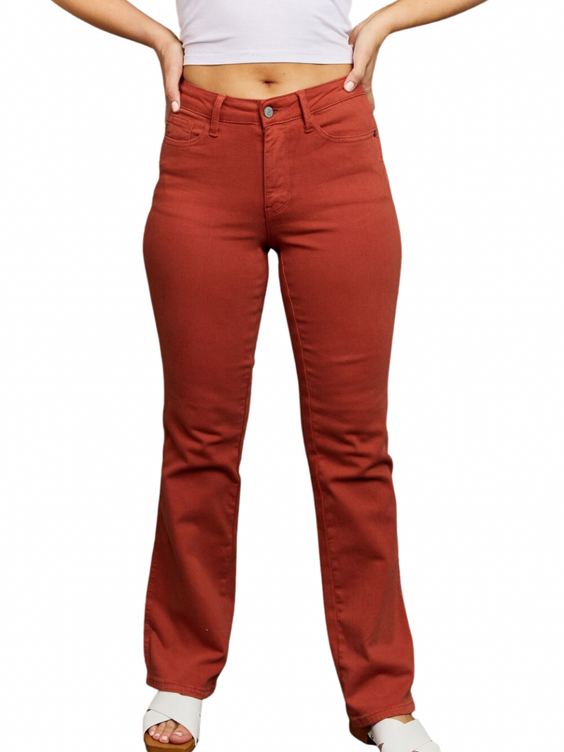 Judy Blue Terracotta Mid Rise Slim Bootcut Jeans