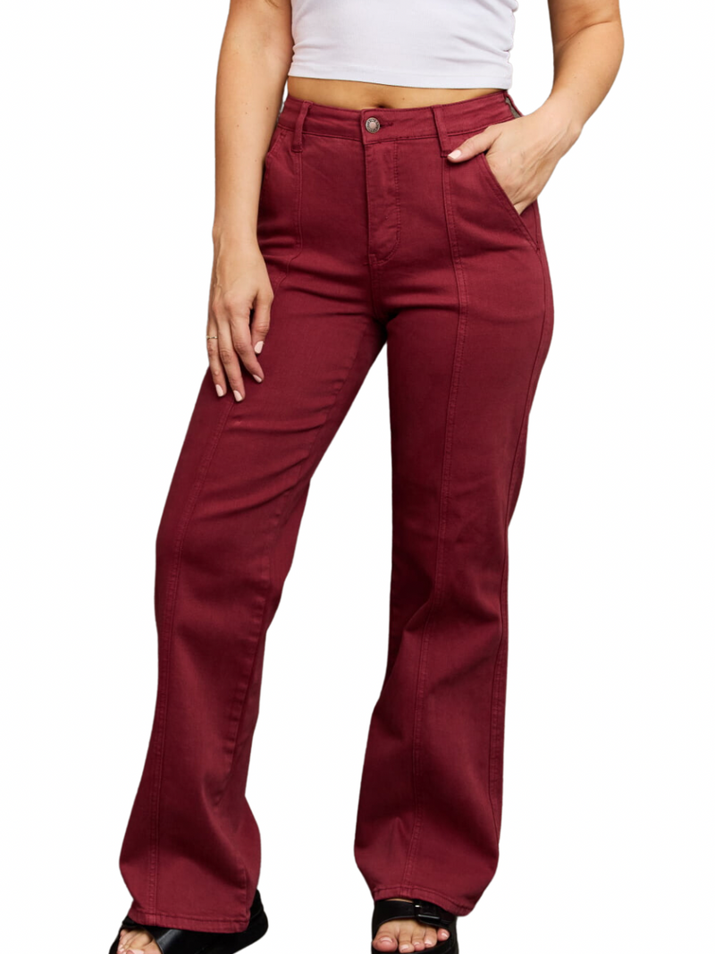 Judy Blue High Waist Front Seam Straight Fit Jeans