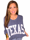 Corded Texas Pullover in Navy