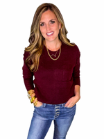Hi-Low Hem Round Neck Sweater