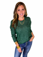 Hi-Low Hem Round Neck Sweater