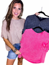 Vintage Washed Ribbed Top