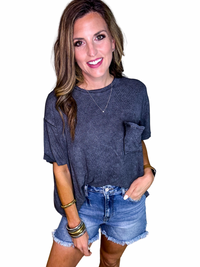 Vintage Washed Ribbed Top