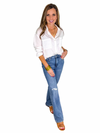 Judy Blue High Waist Distressed Straight-Leg Jeans