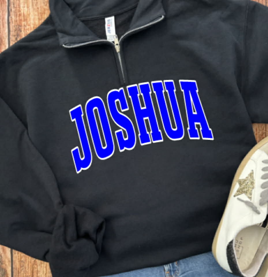 JOSHUA Quarter Zip Pullover in Black PREORDER