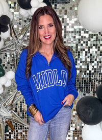 BLUE MIDLO Quarter Zip Pullover PREORDER