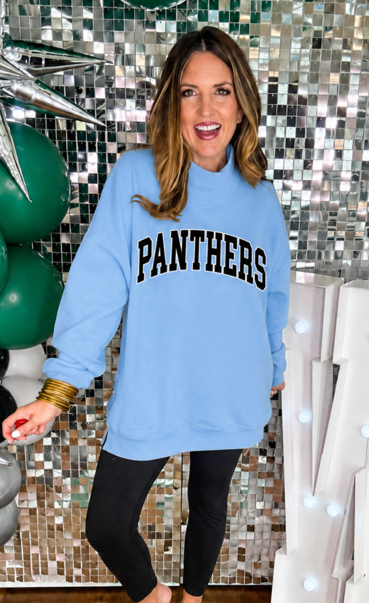 Blue Panthers Mock Neck Pullover PREORDER