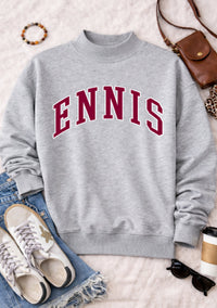 ENNIS Mock Neck Pullover in Ash Gray PREORDER