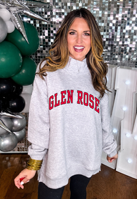 GLEN ROSE Mock Neck Pullover in Ash Gray PREORDER