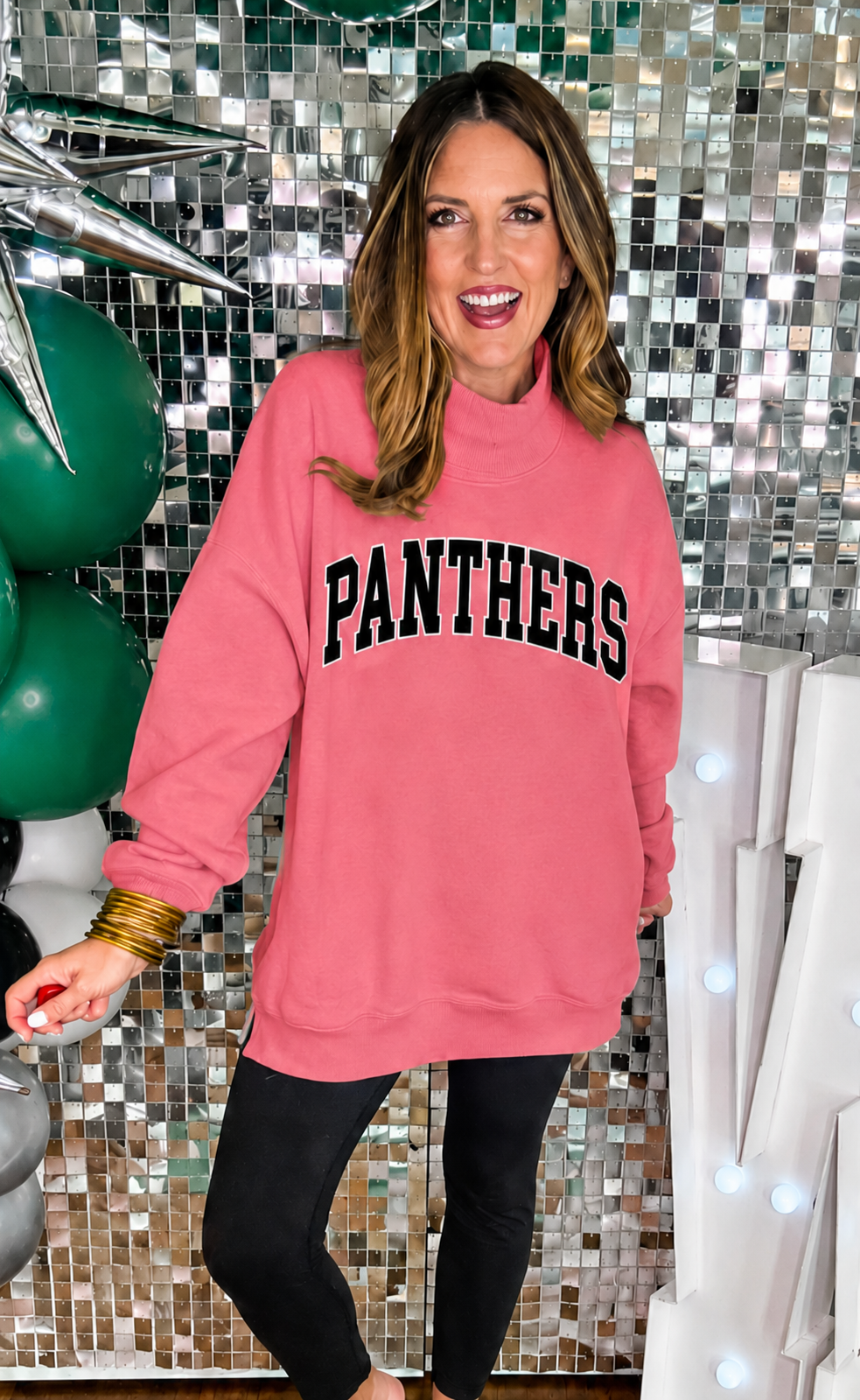 Red Panthers Mock Neck Pullover PREORDER