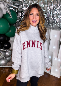 ENNIS Mock Neck Pullover in Ash Gray PREORDER