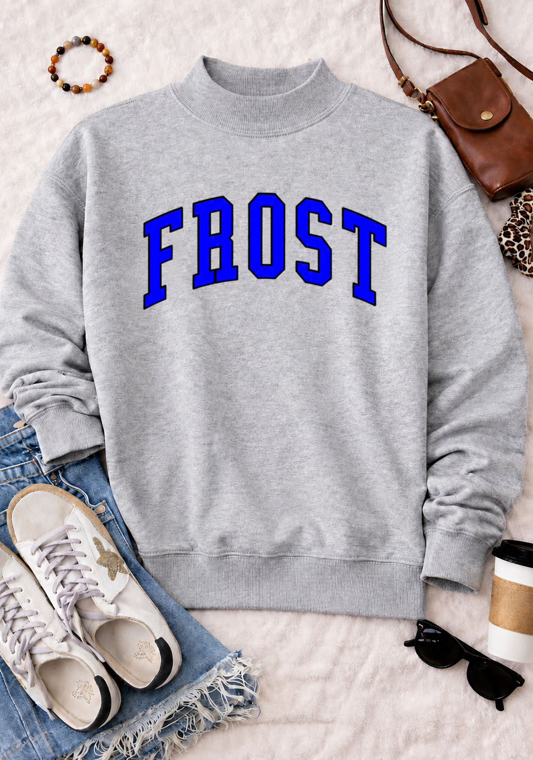 FROST Mock Neck Pullover in Ash Gray PREORDER