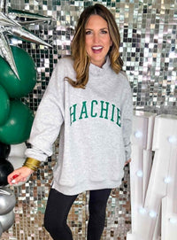 HACHIE Mock Neck Pullover in Ash Gray PREORDER