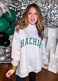 HACHIE Mock Neck Pullover in Ash Gray PREORDER