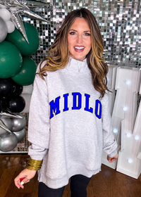 MIDLO Mock Neck Pullover in Ash Gray PREORDER