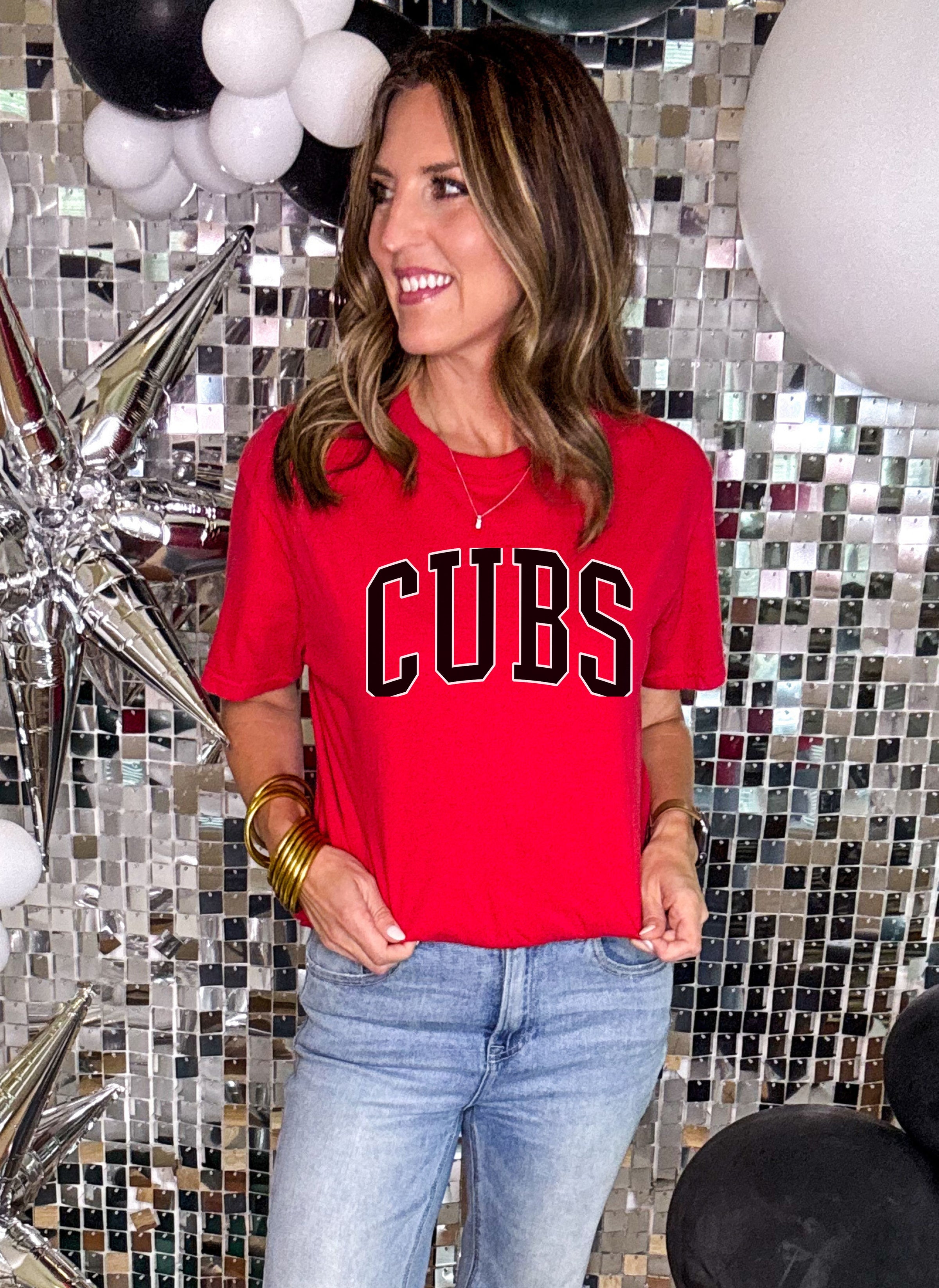 Red Olney Cubs Comfort Colors T-Shirt PREORDER