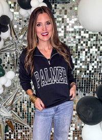 BLACK PALMER Quarter Zip Pullover PREORDER