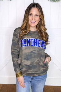 Panthers Camo Pullover with Pockets in Blue PREORDER