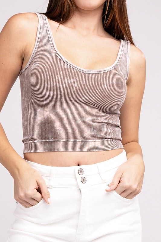 Ribbed Crop in TAUPE