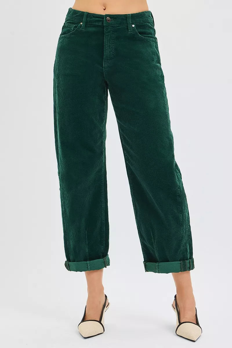 RISEN CORDUROY JEANS IN GREEN