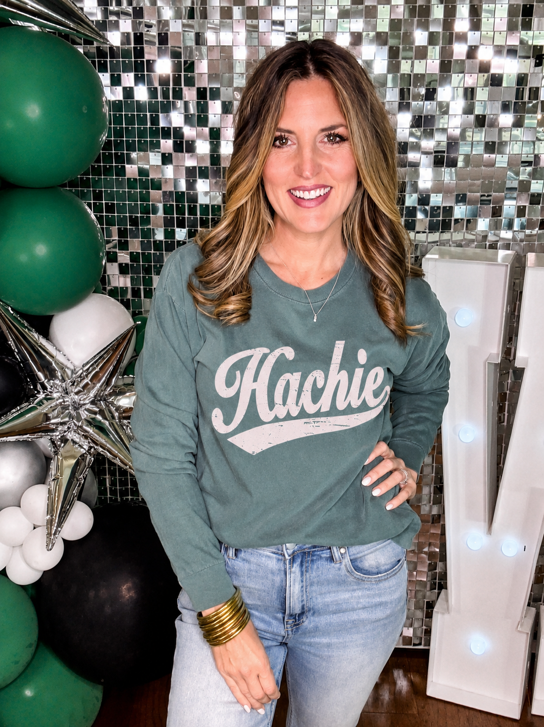 Hachie Script Long Sleeve Comfort Colors T-Shirt PREORDER