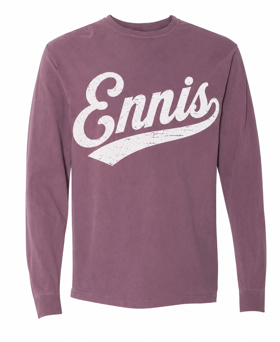 Ennis Script Long Sleeve Comfort Colors T-Shirt PREORDER