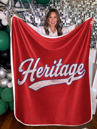 Heritage Script Sherpa Blanket