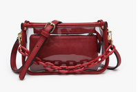 Clear Crossbody Stadium Bag with Chain