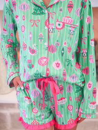 Jess Lea Pink and Mint Ornaments Pajama Set PREORDER