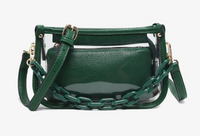 Clear Crossbody Stadium Bag with Chain