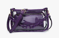 Clear Crossbody Stadium Bag with Chain