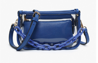 Clear Crossbody Stadium Bag with Chain