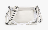 Clear Crossbody Stadium Bag with Chain
