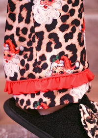 Jess Lea Santa and Leopard Pajama Set PREORDER