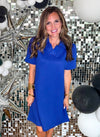 Textured Collared Neck Dress