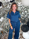 Texture Quarter Zip Top and Pants Set