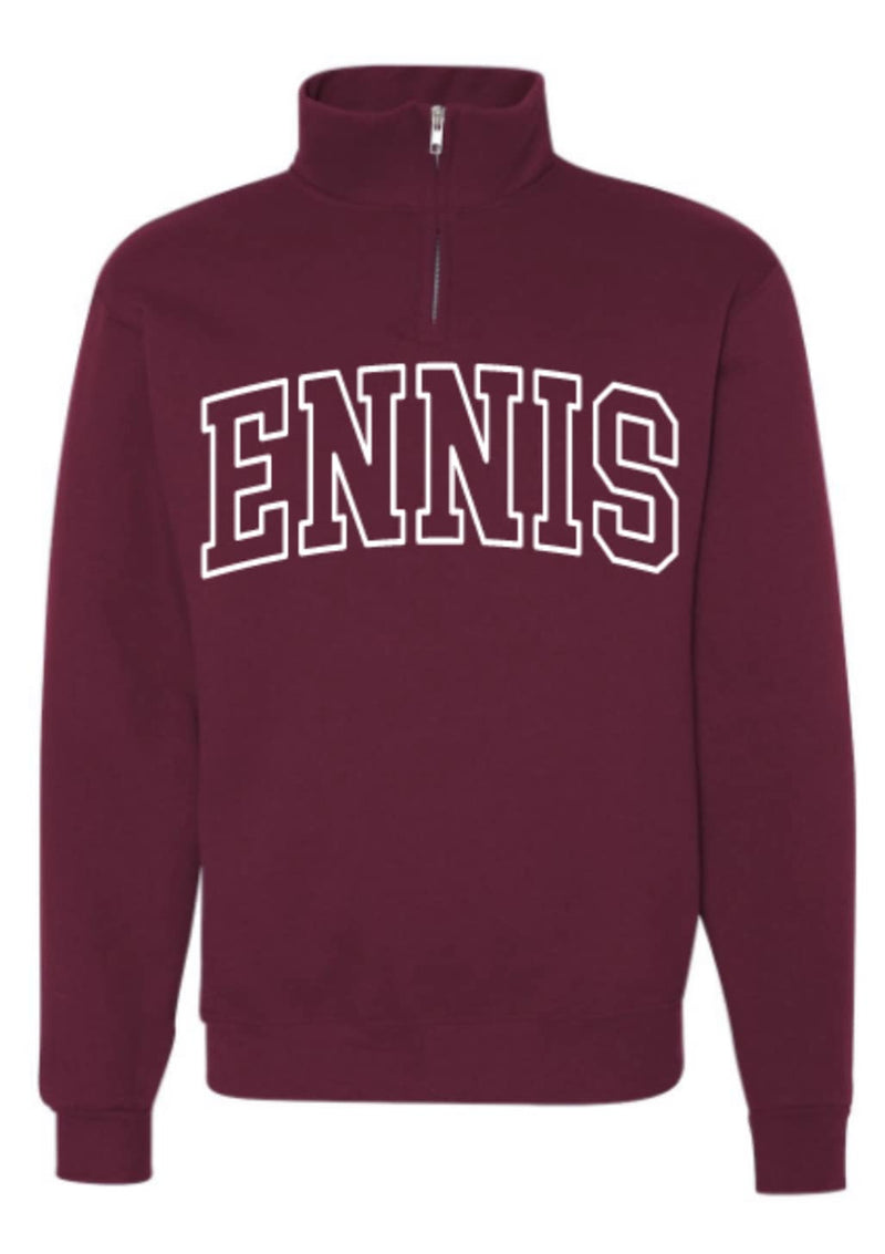 MAROON ENNIS Quarter Zip Pullover PREORDER
