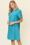 Textured Collared Neck Dress