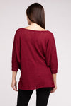 3/4 Length Textured Top